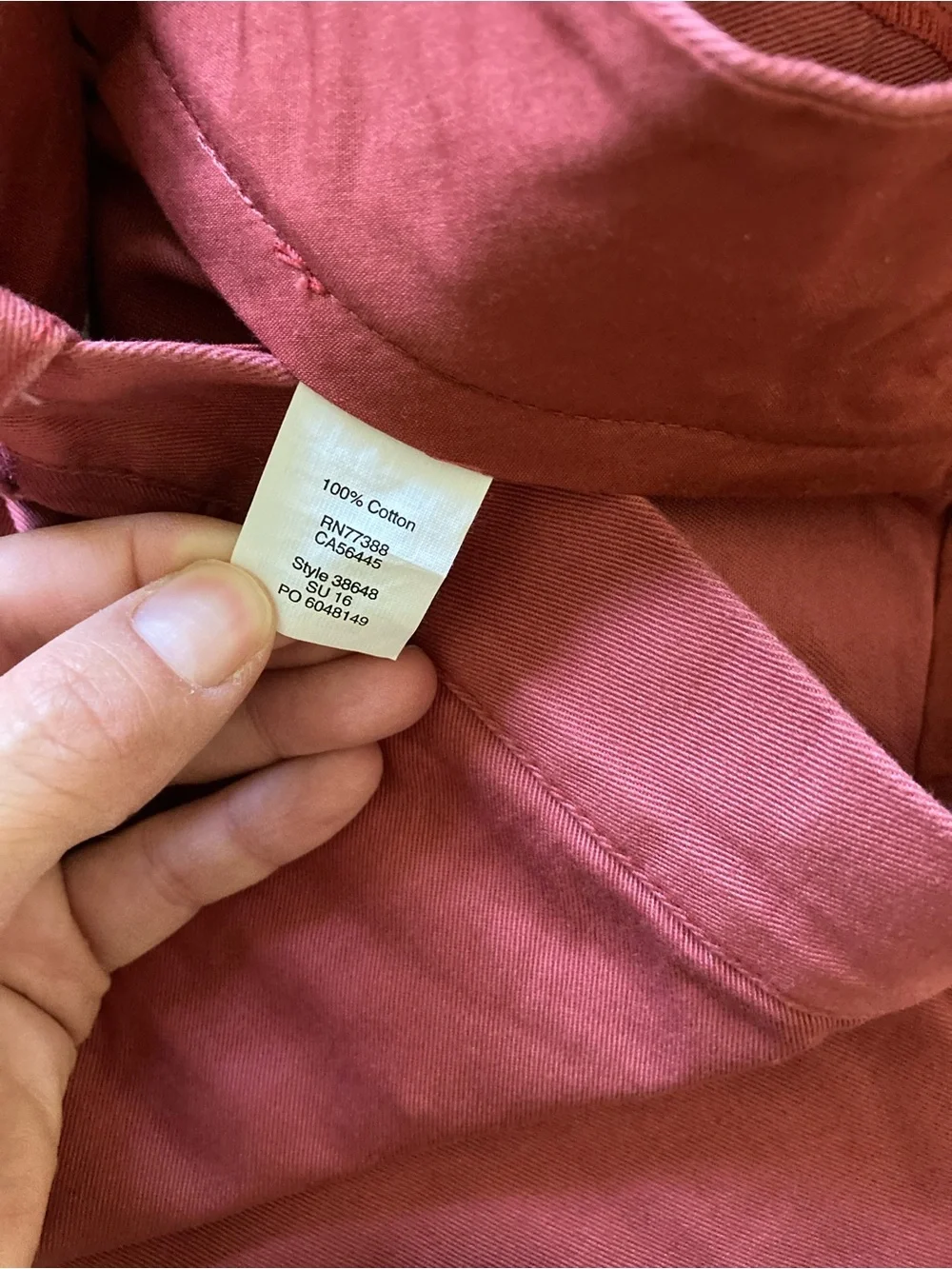 J. Crew Men's Burnt Red Chino Pants